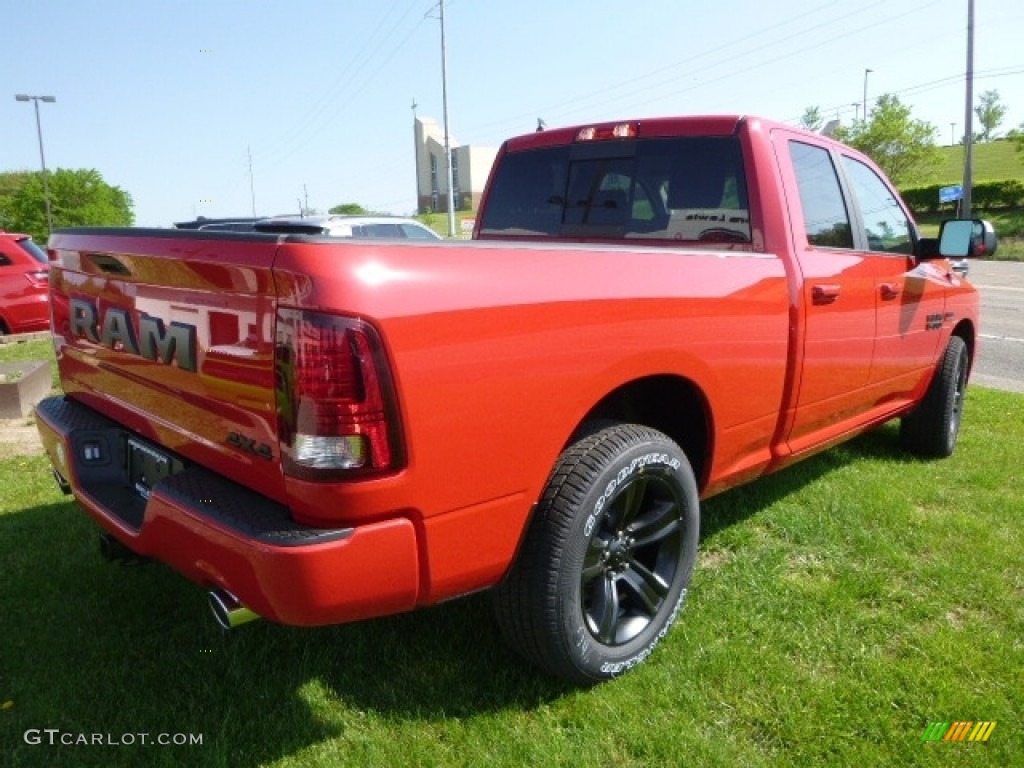 2017 1500 Sport Quad Cab 4x4 - Flame Red / Black photo #5