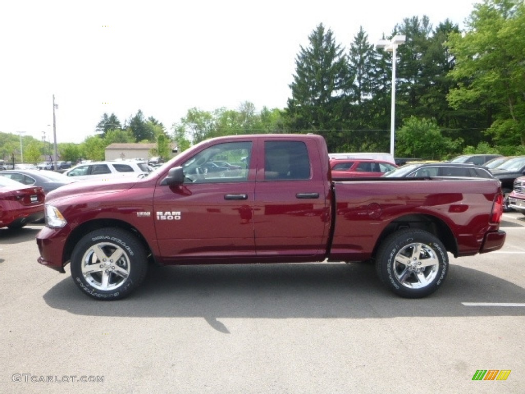 2017 1500 Express Quad Cab 4x4 - Delmonico Red Pearl / Black/Diesel Gray photo #2