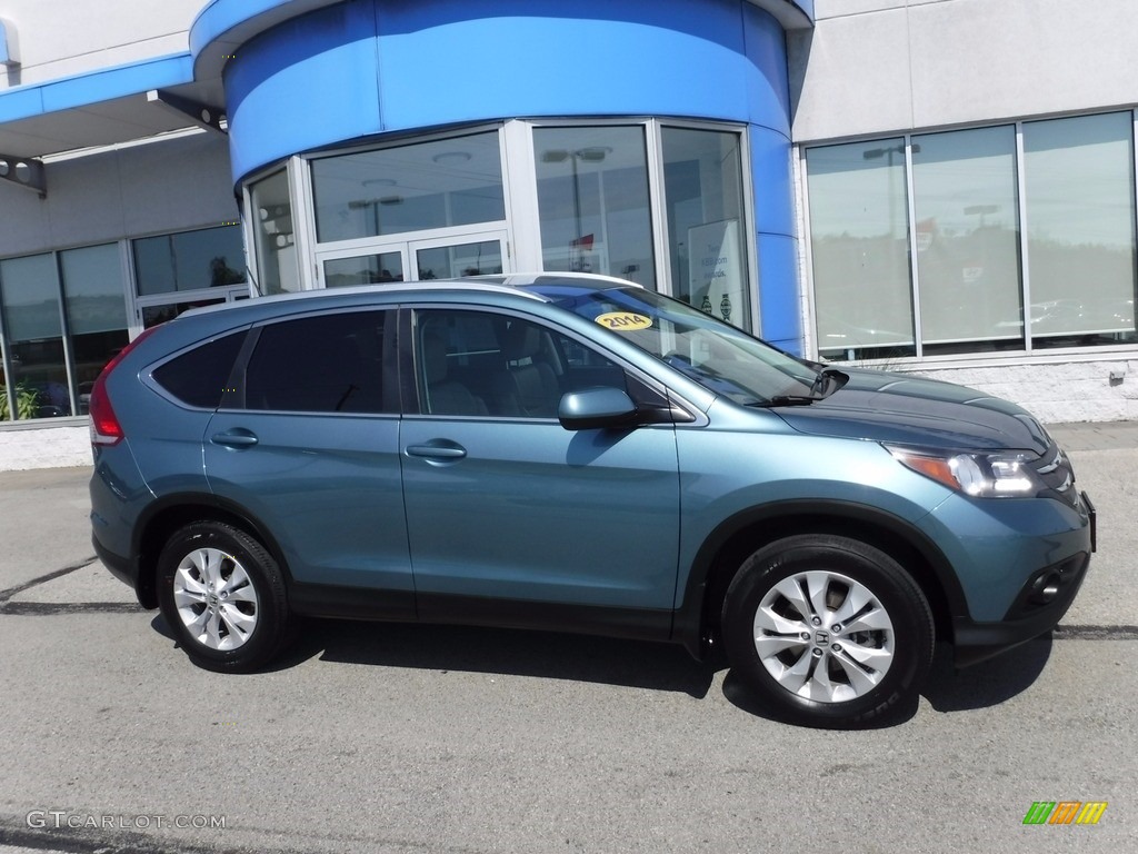 2014 CR-V EX-L AWD - Mountain Air Metallic / Beige photo #2