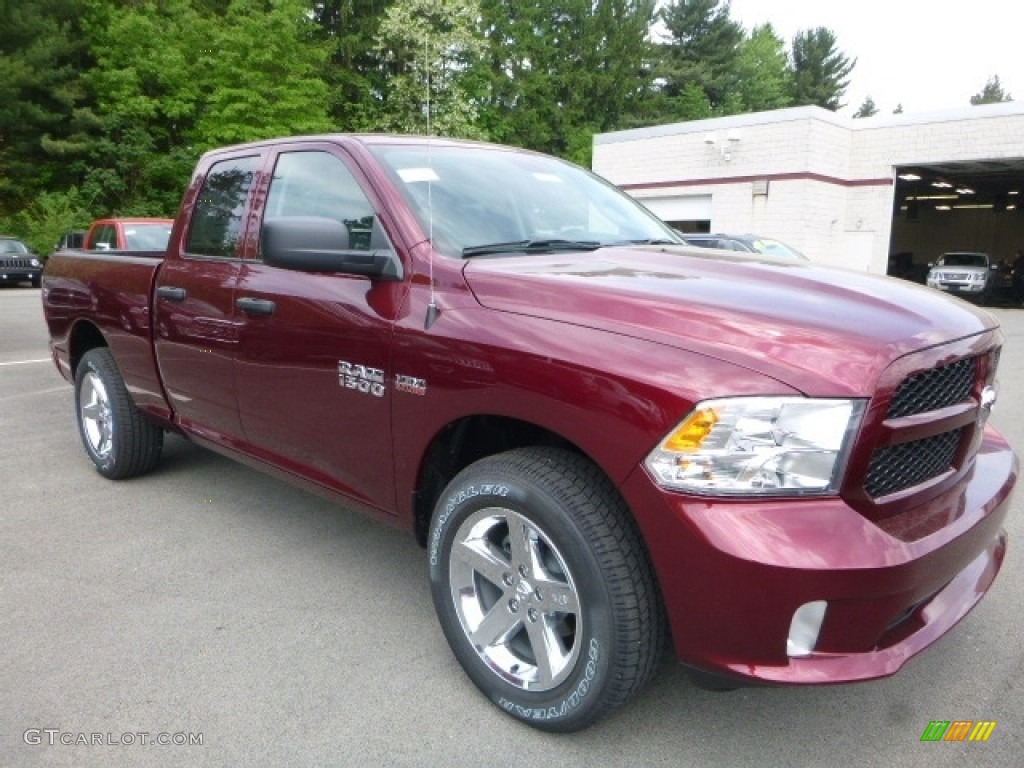 2017 1500 Express Quad Cab 4x4 - Delmonico Red Pearl / Black/Diesel Gray photo #11