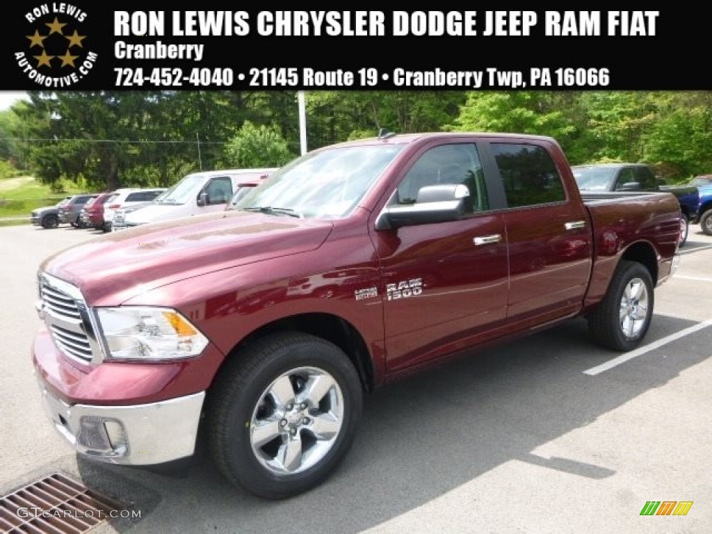 2017 1500 Big Horn Crew Cab 4x4 - Delmonico Red Pearl / Black/Diesel Gray photo #1