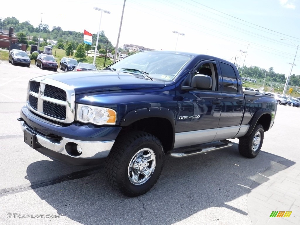 2003 Ram 2500 SLT Quad Cab 4x4 - Patriot Blue Pearl / Dark Slate Gray photo #7