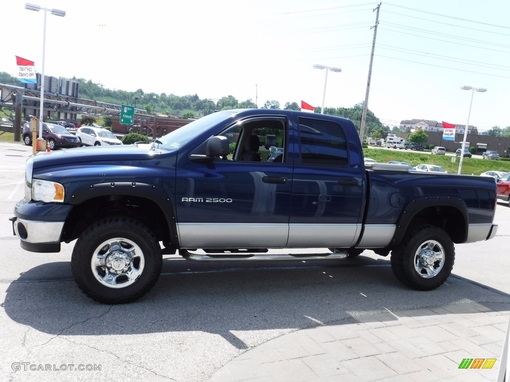 2003 Ram 2500 SLT Quad Cab 4x4 - Patriot Blue Pearl / Dark Slate Gray photo #8