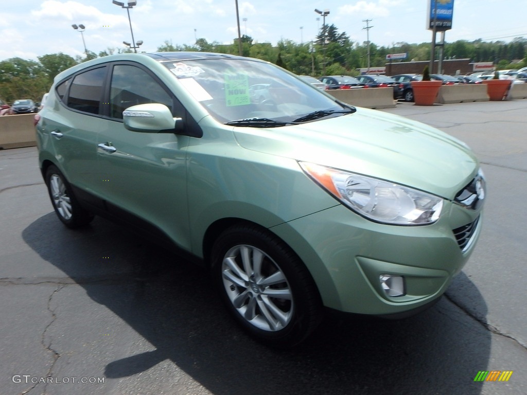 2011 Tucson Limited AWD - Kiwi Green / Taupe photo #10