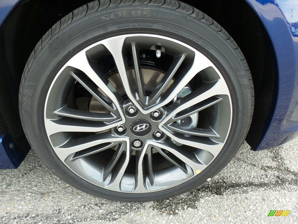 2017 Veloster Turbo - Pacific Blue / Silver/Black photo #3