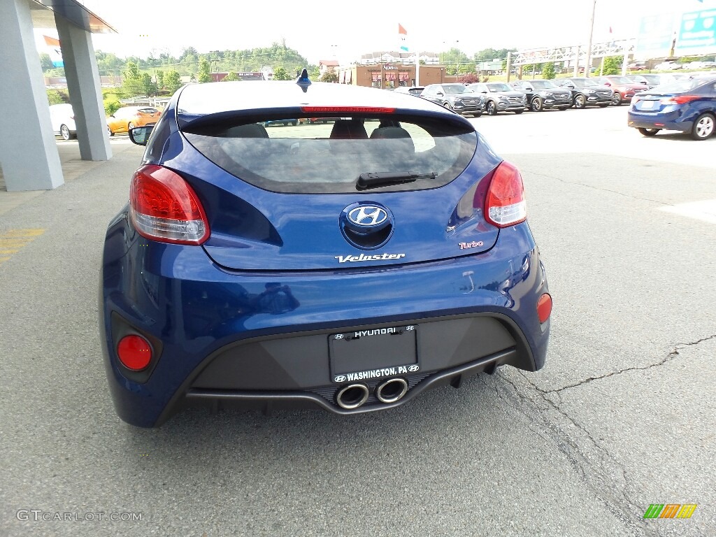 2017 Veloster Turbo - Pacific Blue / Silver/Black photo #7