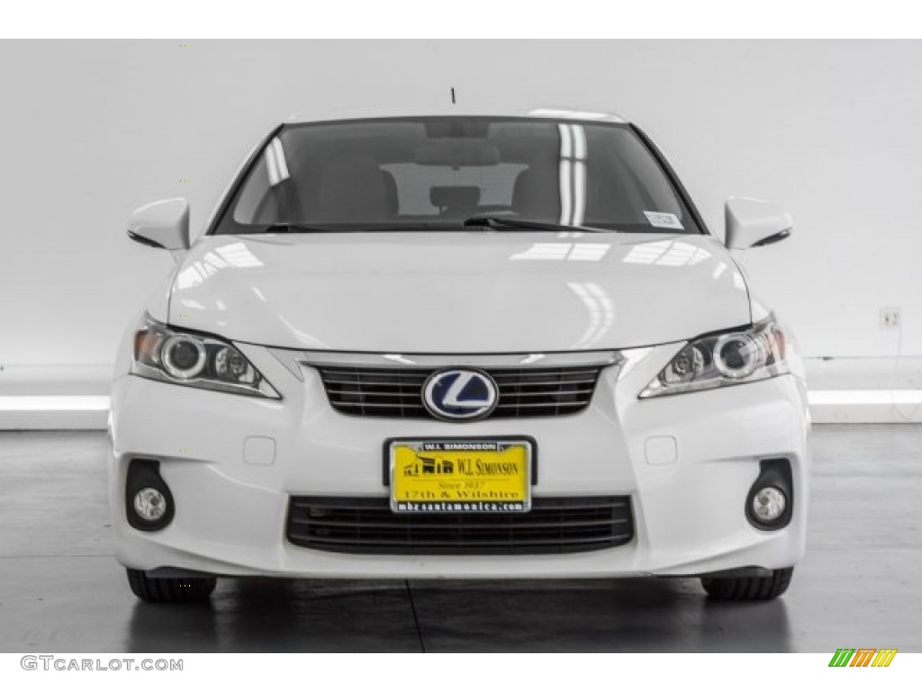 2012 CT 200h Hybrid Premium - Starfire White Pearl / Caramel Nuluxe photo #2