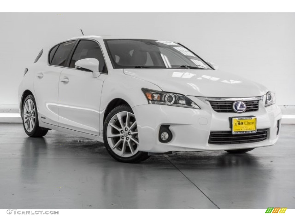 2012 CT 200h Hybrid Premium - Starfire White Pearl / Caramel Nuluxe photo #13
