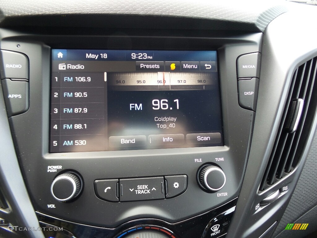 2017 Veloster Turbo - Pacific Blue / Silver/Black photo #24