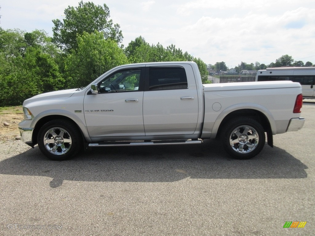 2012 Ram 1500 Laramie Crew Cab 4x4 - Bright White / Light Pebble Beige/Bark Brown photo #1