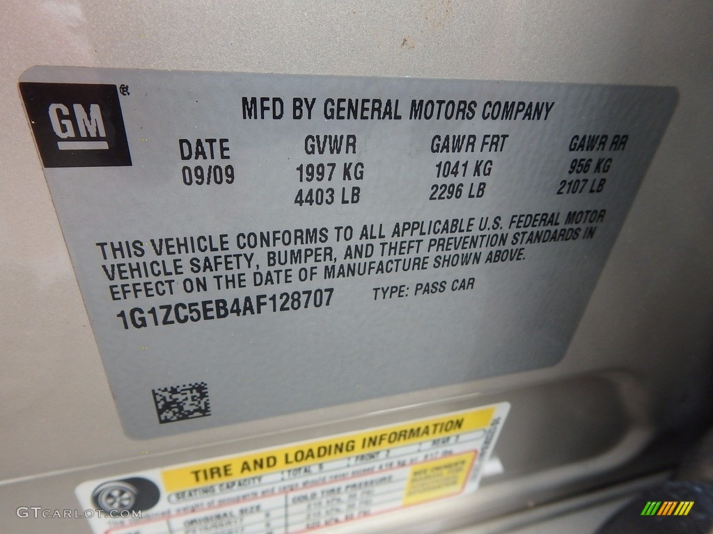 2010 Malibu LT Sedan - Gold Mist Metallic / Cocoa/Cashmere photo #14