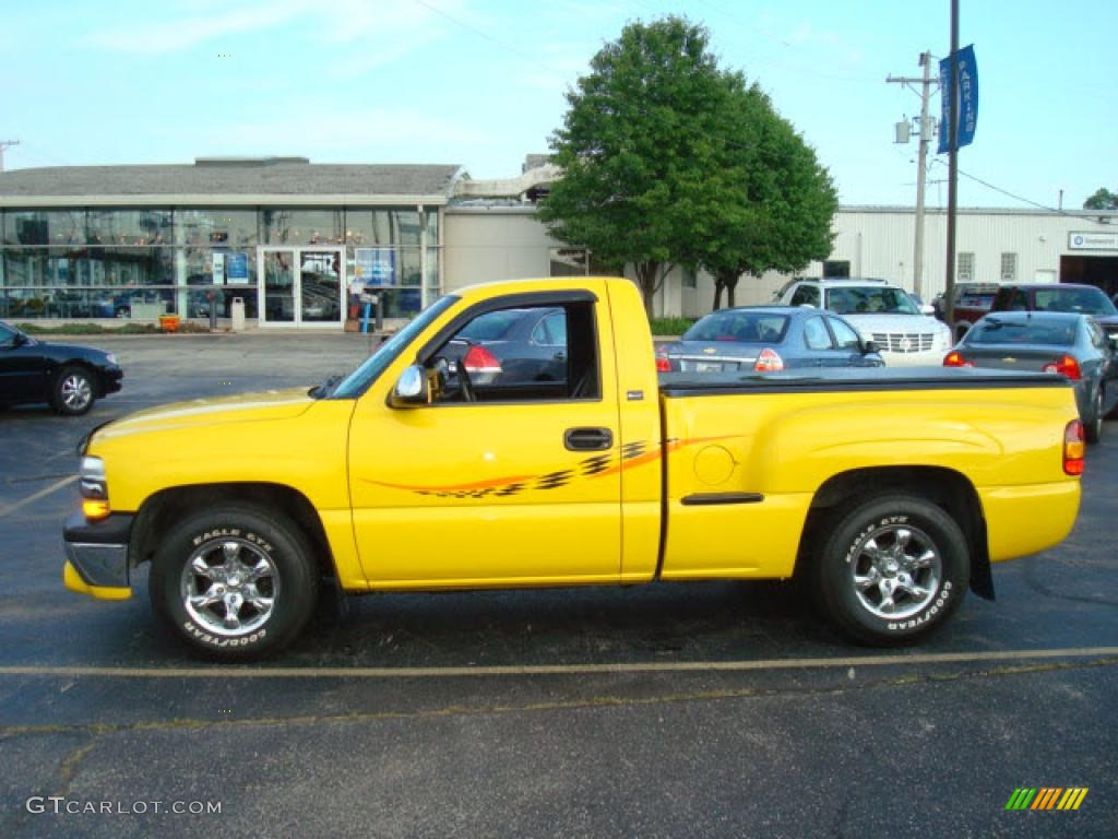 Yellow Chevrolet Silverado 1500