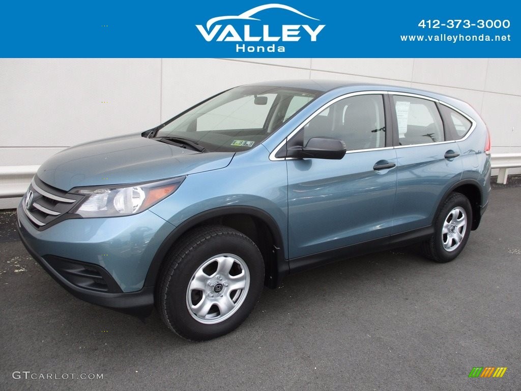 2014 CR-V LX AWD - Mountain Air Metallic / Black photo #1