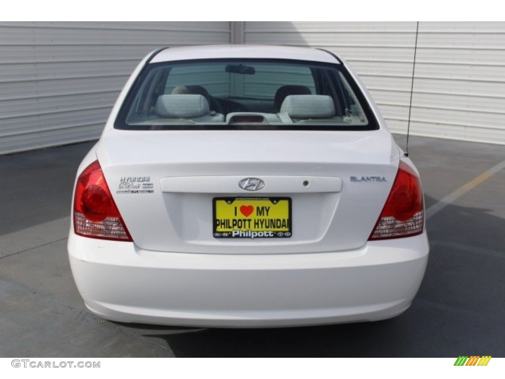 2005 Elantra GLS Sedan - Nordic White / Beige photo #6