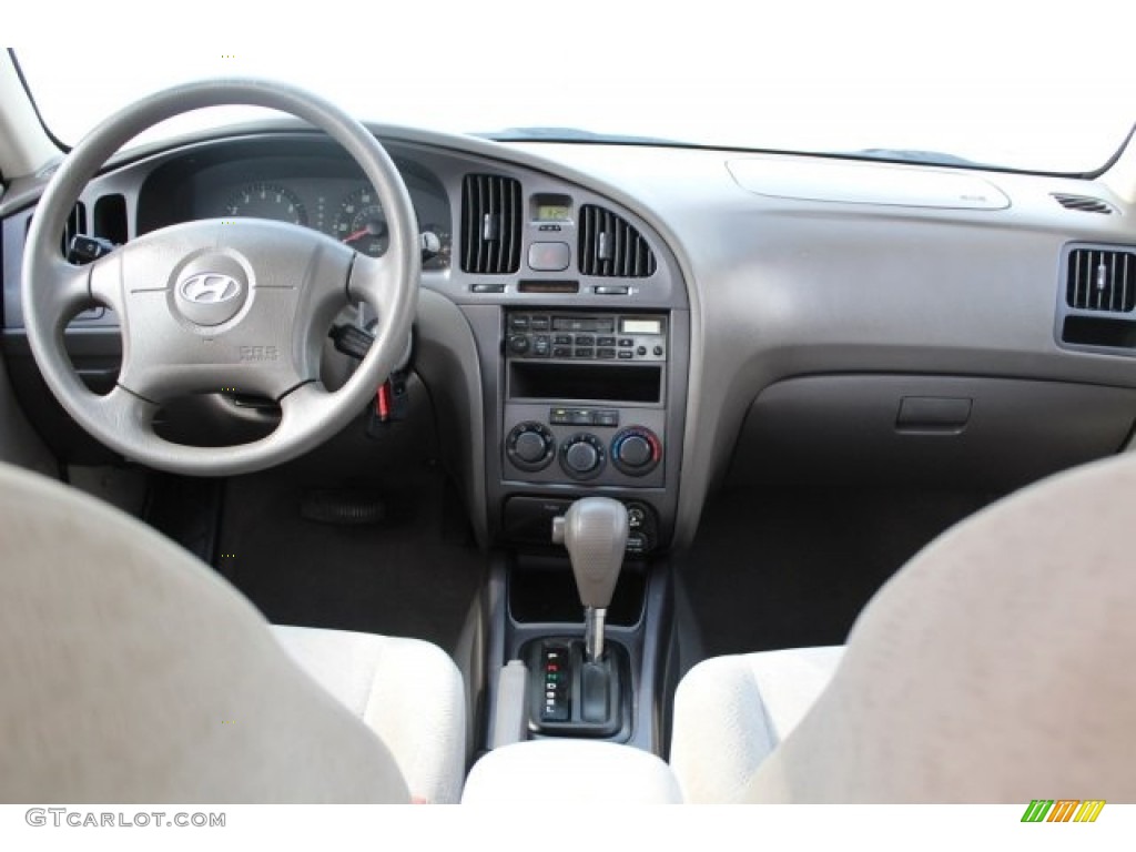 2005 Elantra GLS Sedan - Nordic White / Beige photo #16