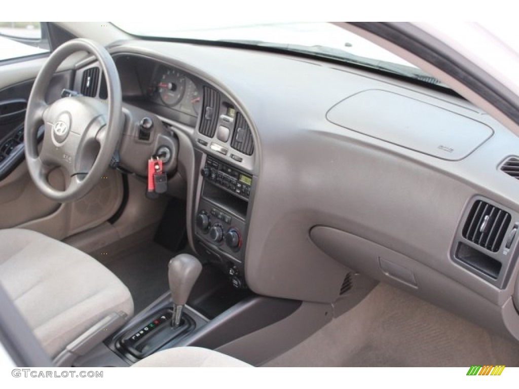 2005 Elantra GLS Sedan - Nordic White / Beige photo #22