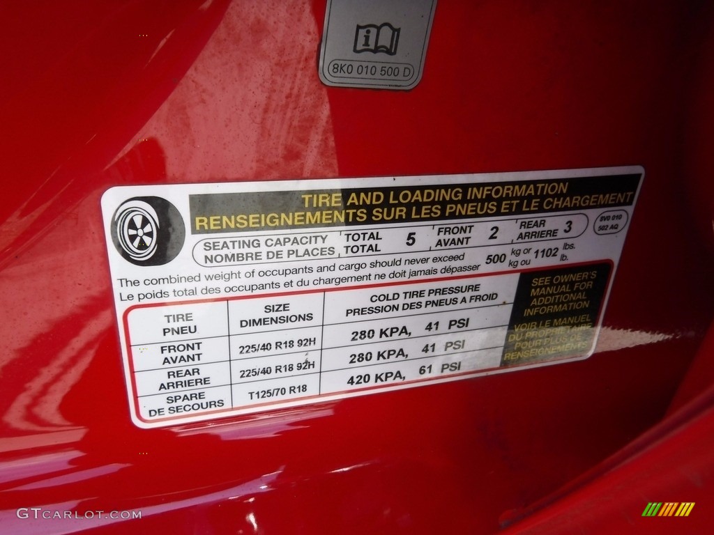 2015 A3 2.0 Premium Plus quattro - Brilliant Red / Black photo #38