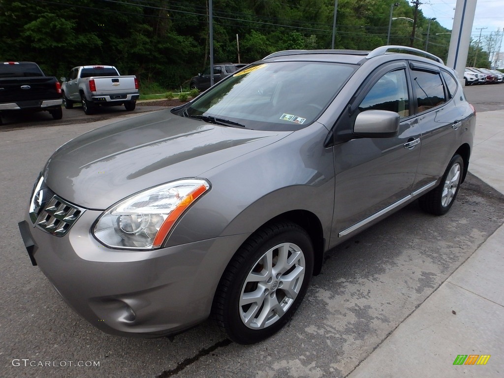 2011 Rogue SV AWD - Gotham Gray Metallic / Gray photo #7