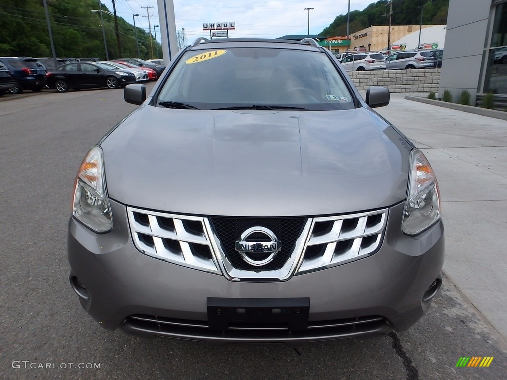 2011 Rogue SV AWD - Gotham Gray Metallic / Gray photo #8
