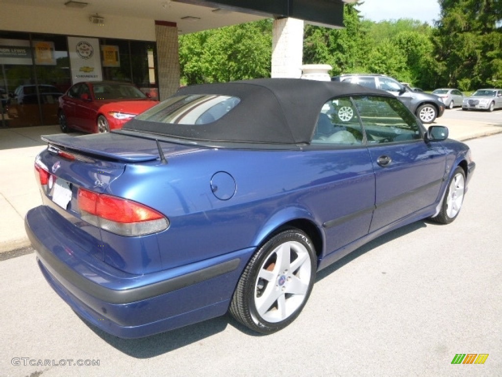 2002 9-3 SE Convertible - Cosmic Blue Metallic / Charcoal Gray photo #2