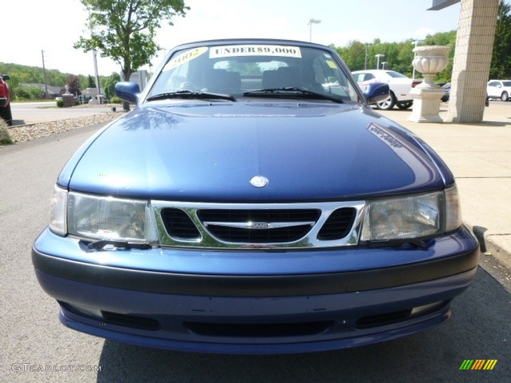 2002 9-3 SE Convertible - Cosmic Blue Metallic / Charcoal Gray photo #4