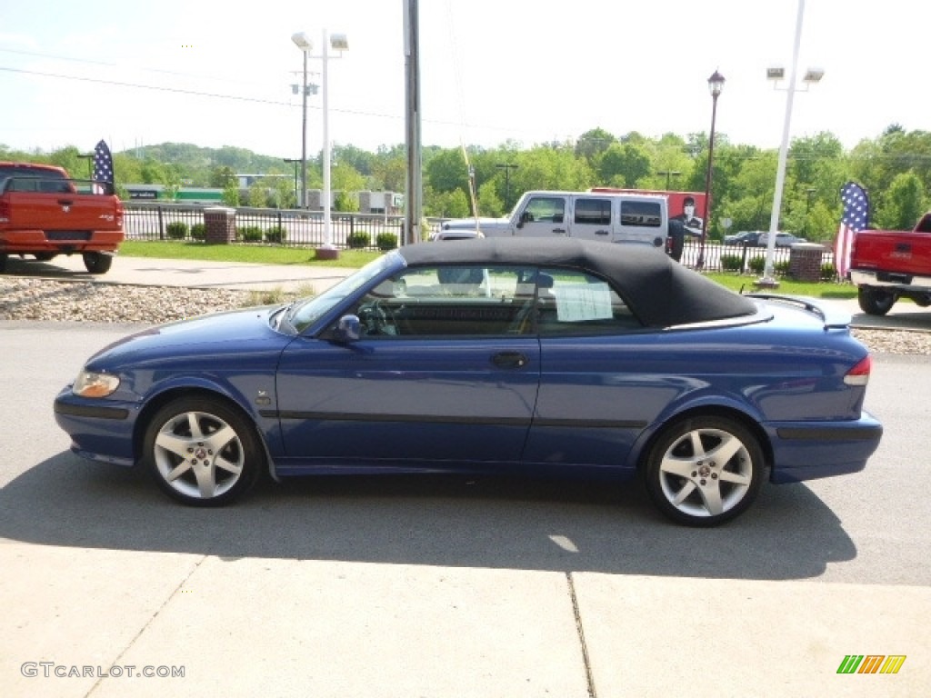 2002 9-3 SE Convertible - Cosmic Blue Metallic / Charcoal Gray photo #6