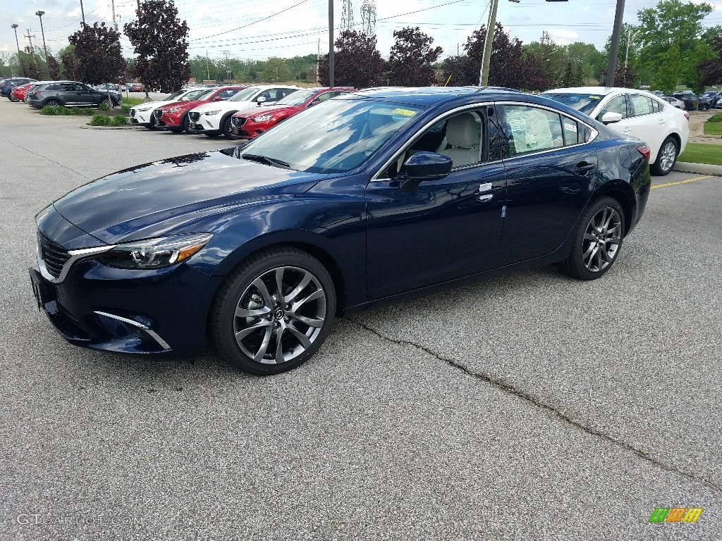 2017 Mazda6 Grand Touring - Deep Crystal Blue Mica / Parchment photo #1