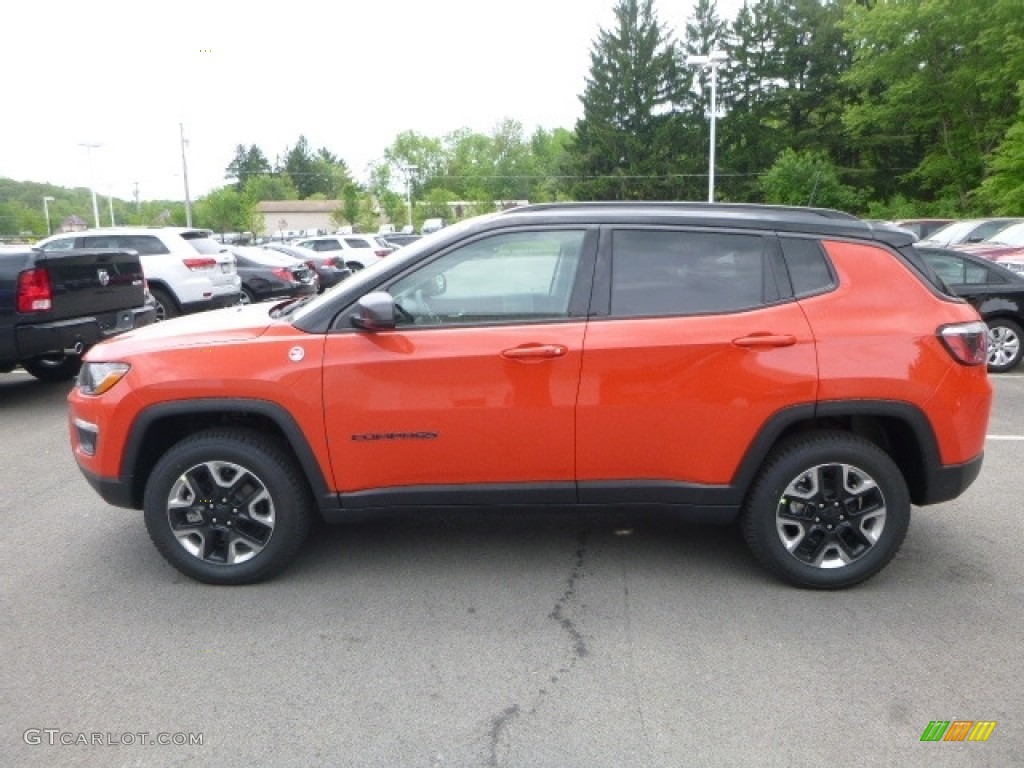 Spitfire Orange 2017 Jeep Compass Trailhawk 4x4 Exterior Photo #120556239