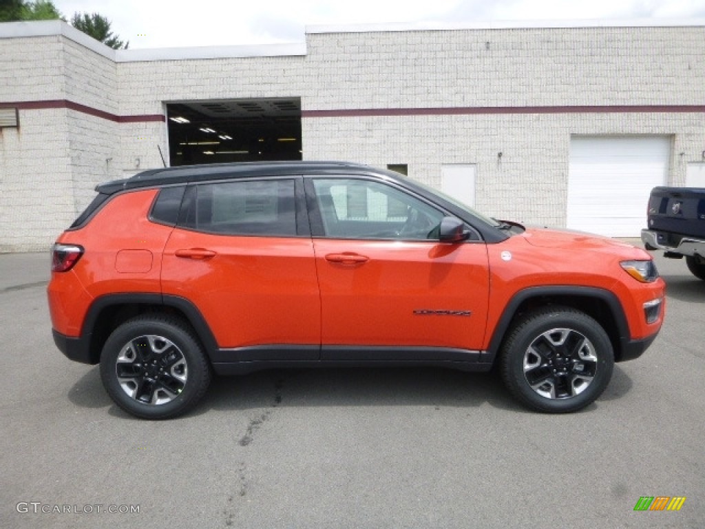 Spitfire Orange 2017 Jeep Compass Trailhawk 4x4 Exterior Photo #120556315