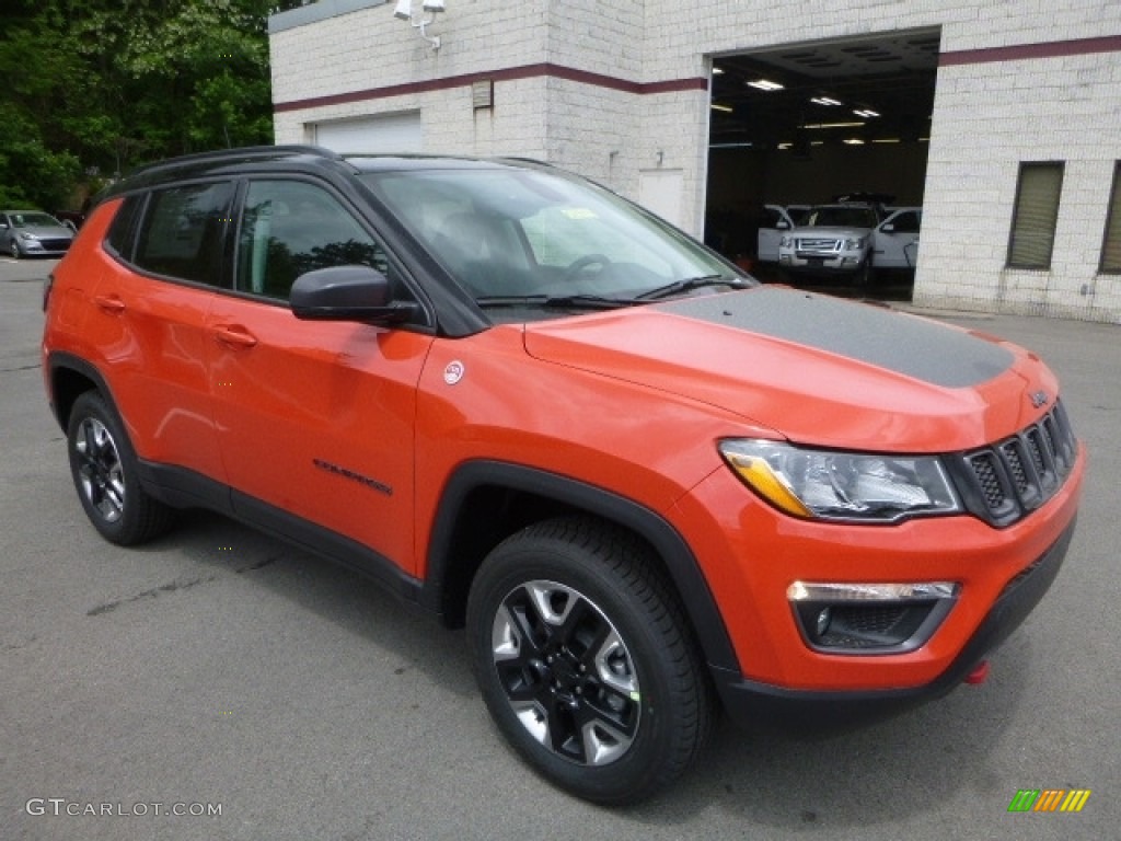 Spitfire Orange 2017 Jeep Compass Trailhawk 4x4 Exterior Photo #120556338