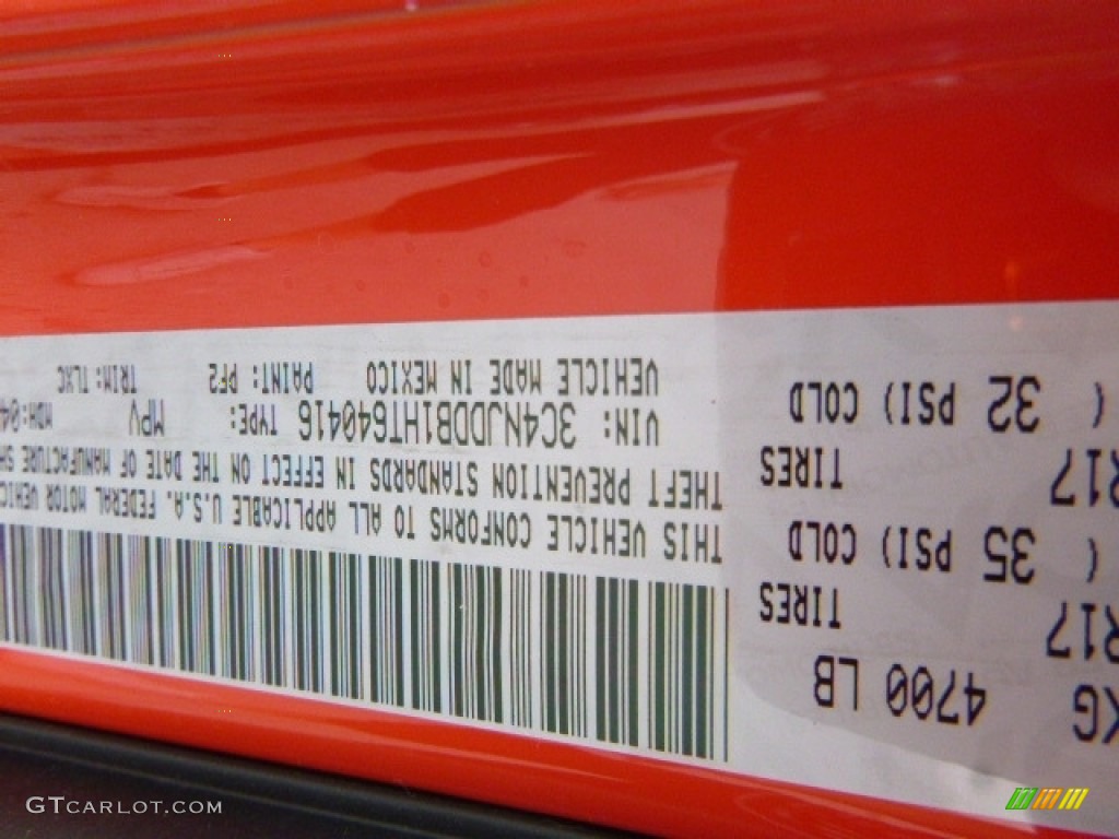 2017 Compass Color Code PF2 for Spitfire Orange Photo #120556488