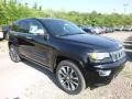 2017 Diamond Black Crystal Pearl Jeep Grand Cherokee Overland 4x4  photo #7