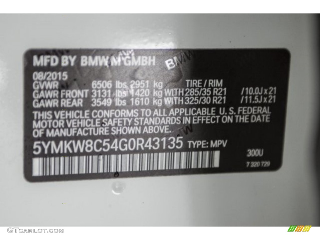 2016 X6 M  - Alpine White / Black photo #21