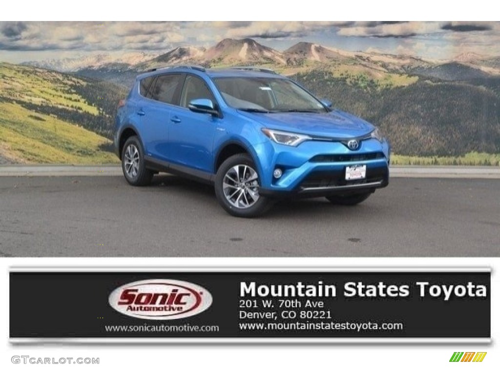 2017 RAV4 XLE AWD Hybrid - Electric Storm Metallic / Black photo #1