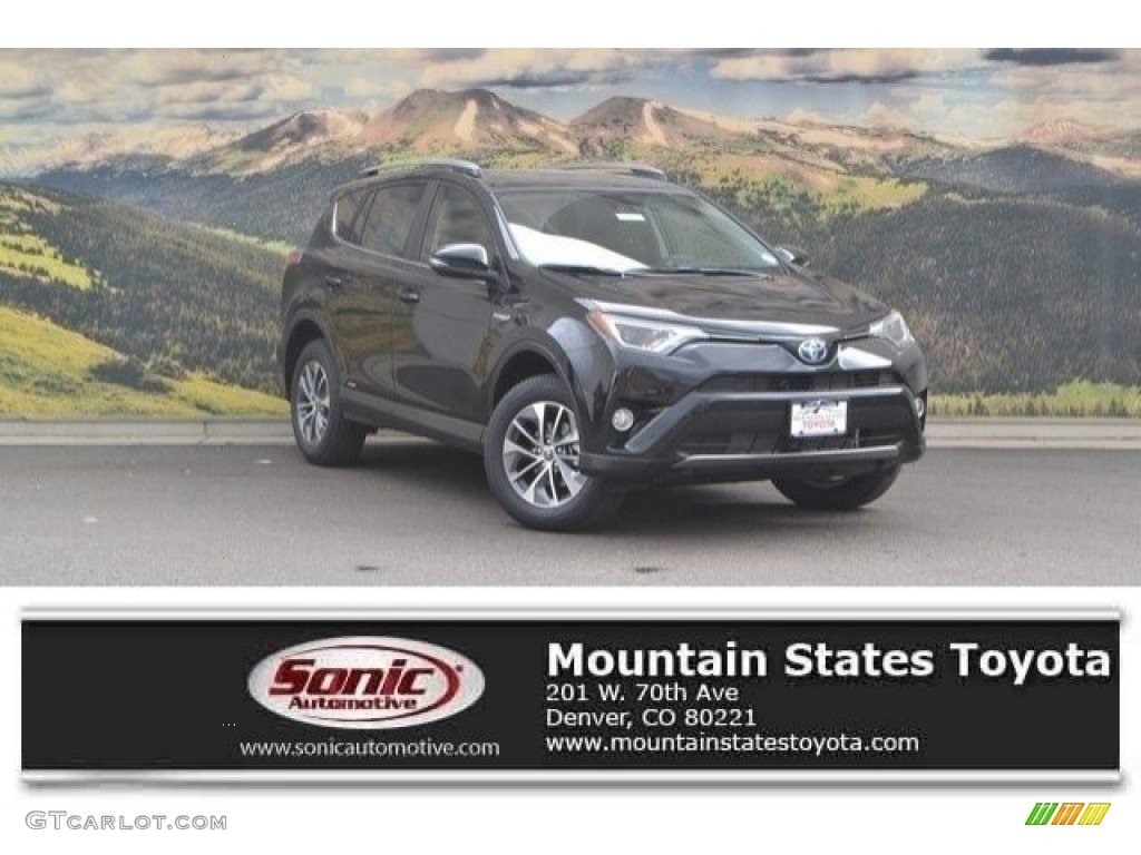 2017 RAV4 XLE AWD Hybrid - Black / Black photo #1