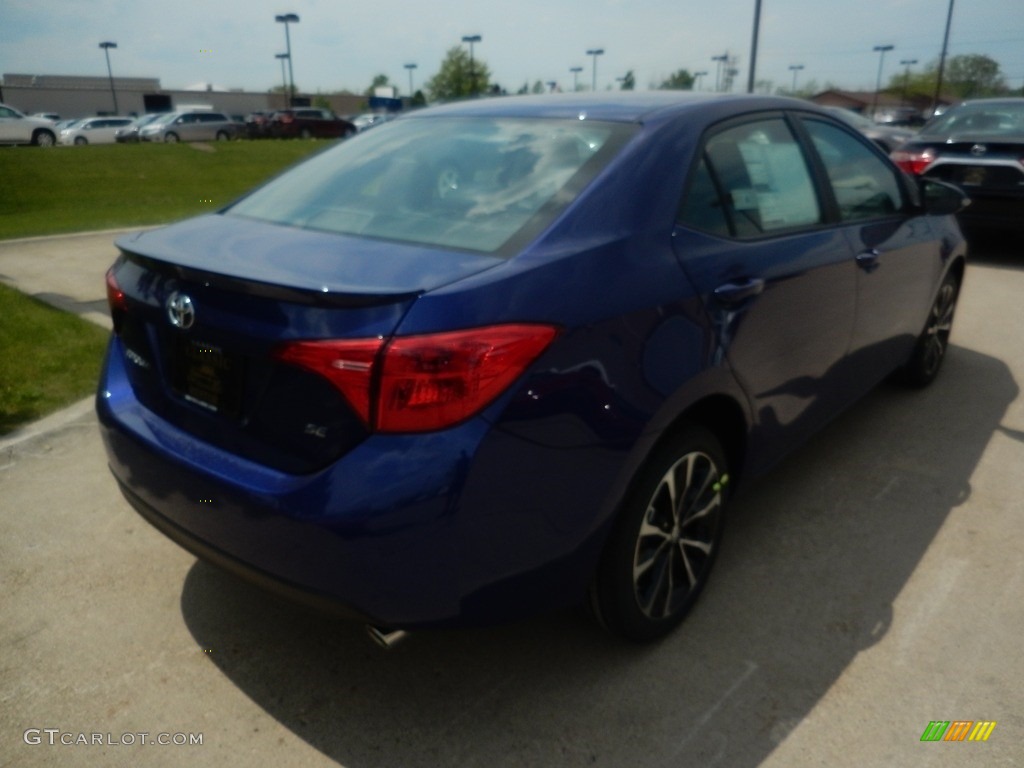 2017 Corolla SE - Blue Crush Metalic / Black photo #2