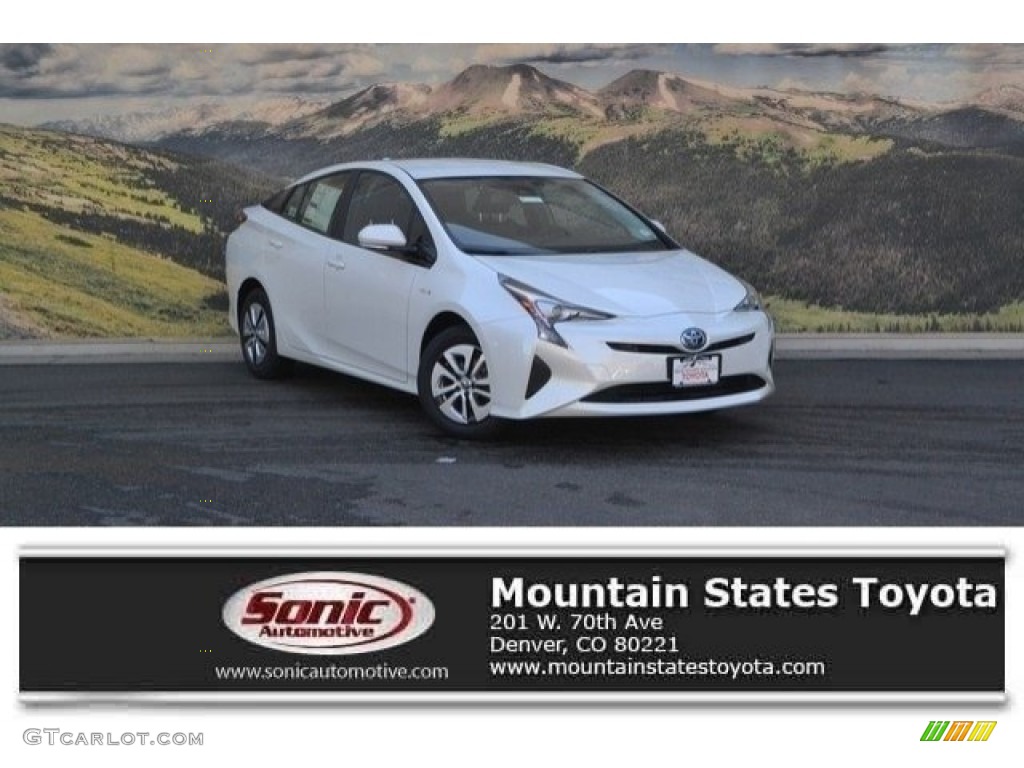 2017 Prius Prius Four - Blizzard White Pearl / Black photo #1