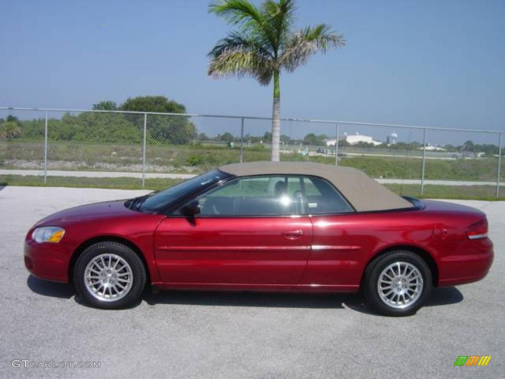 2004 Sebring Touring Convertible - Inferno Red Pearl / Sandstone photo #3