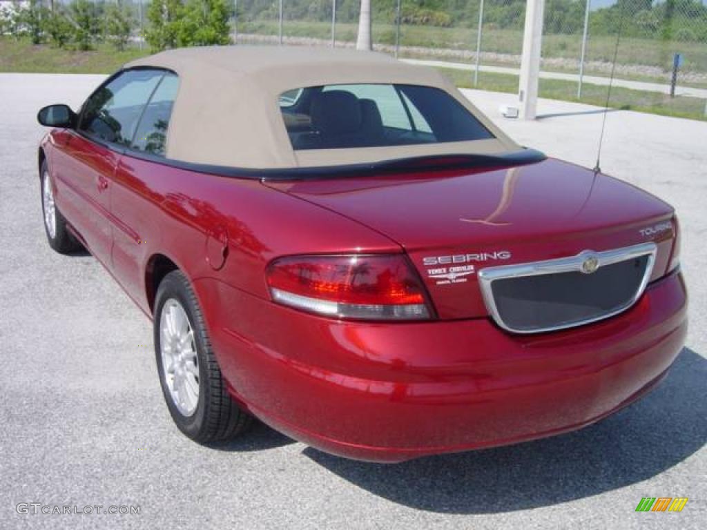 2004 Sebring Touring Convertible - Inferno Red Pearl / Sandstone photo #4