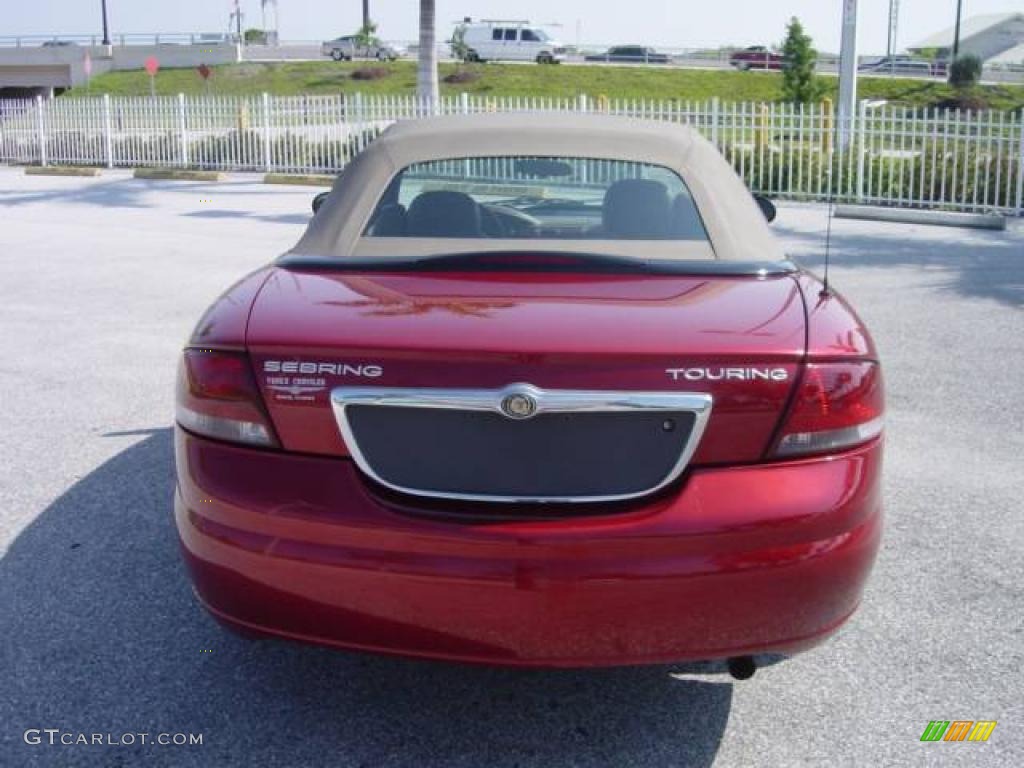 2004 Sebring Touring Convertible - Inferno Red Pearl / Sandstone photo #5