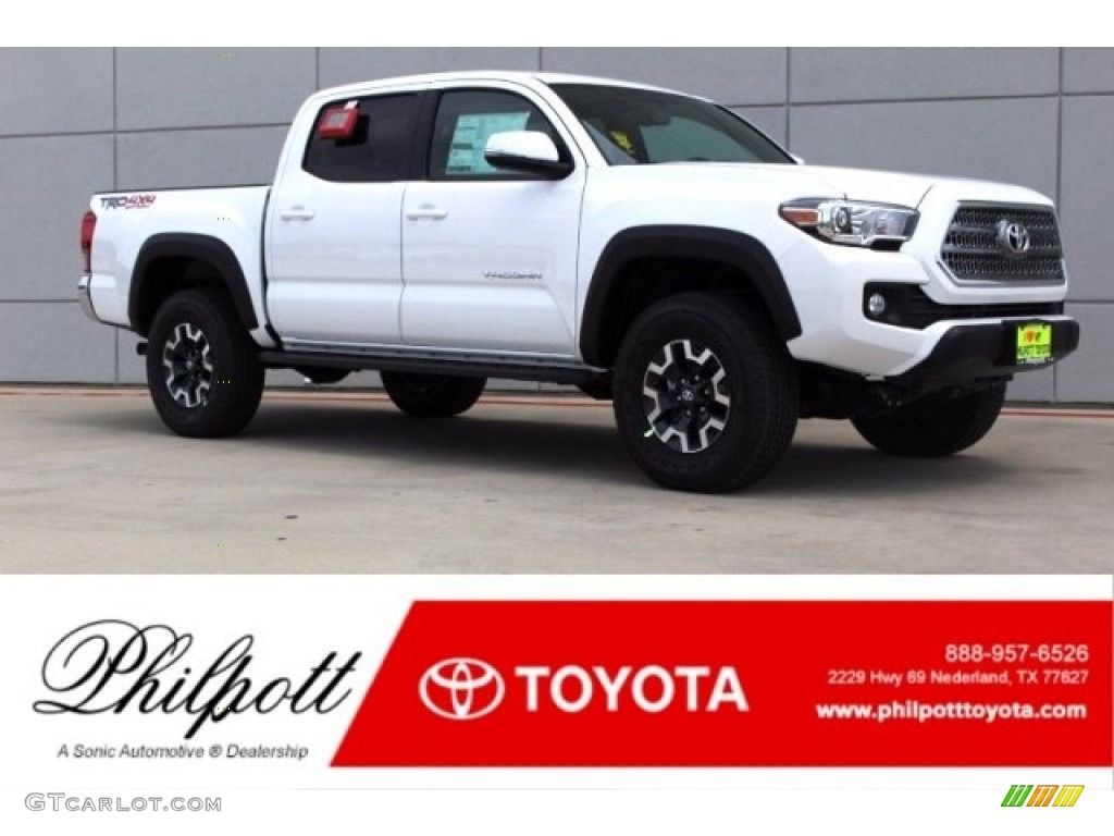 2017 Tacoma TRD Off Road Double Cab 4x4 - Super White / TRD Graphite photo #1