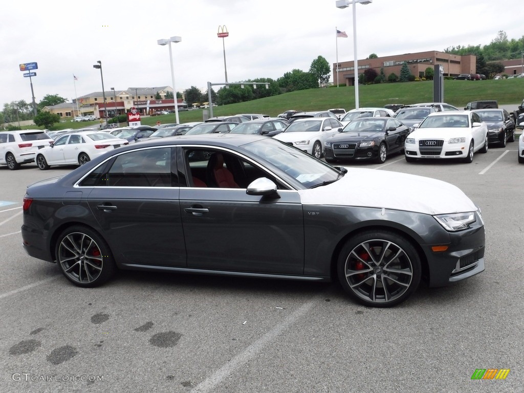 2018 S4 Premium Plus quattro Sedan - Daytona Gray Pearl / Magma Red photo #12