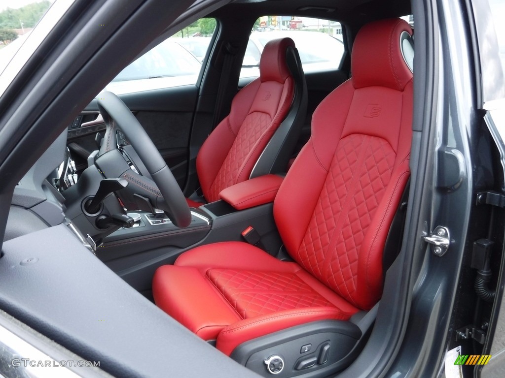 Magma Red Interior 2018 Audi S4 Premium Plus quattro Sedan Photo #120581170