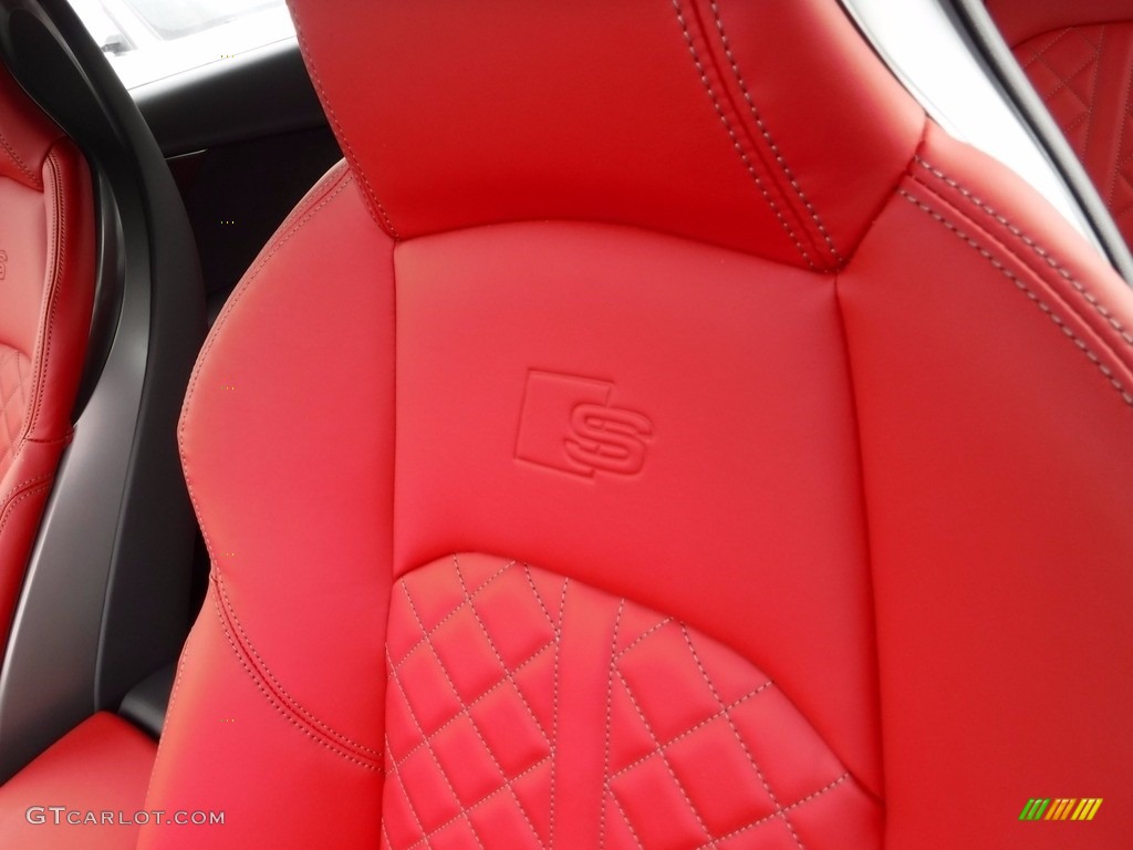 Magma Red Interior 2018 Audi S4 Premium Plus quattro Sedan Photo #120581185