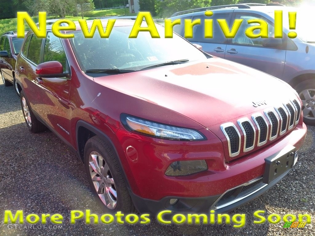 2017 Cherokee Limited 4x4 - Deep Cherry Red Crystal Pearl / Black photo #1