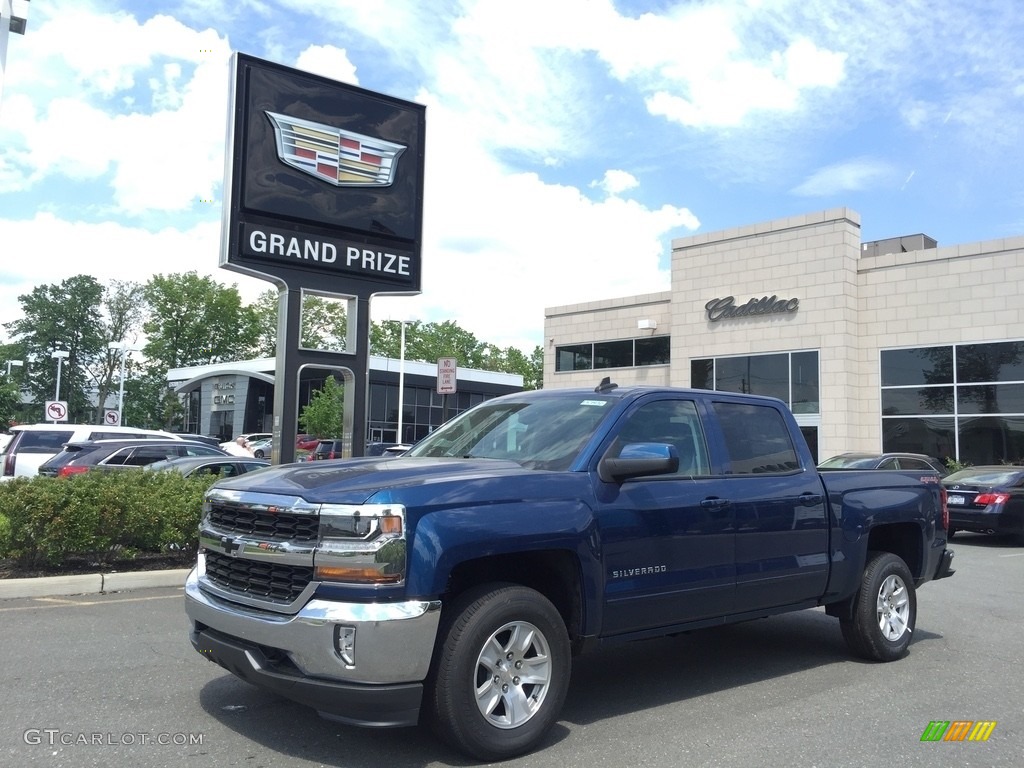 2017 Silverado 1500 LT Crew Cab 4x4 - Deep Ocean Blue Metallic / Jet Black photo #1