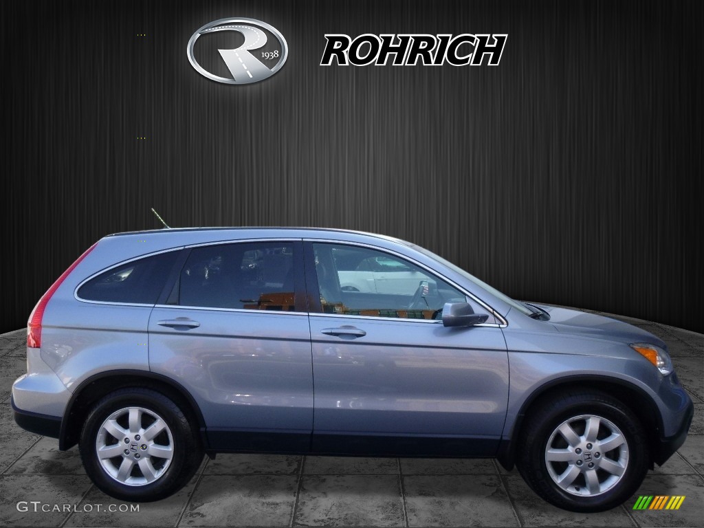 2008 CR-V EX-L 4WD - Glacier Blue Metallic / Gray photo #2