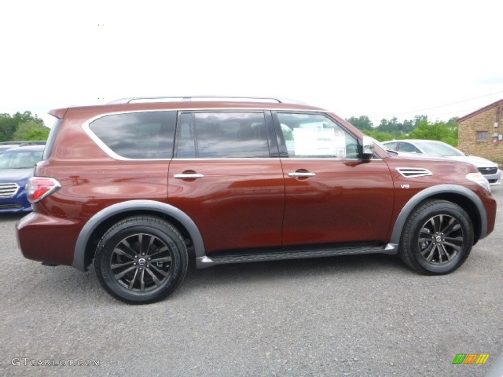 Forged Copper 2017 Nissan Armada Platinum 4x4 Exterior Photo #120586279
