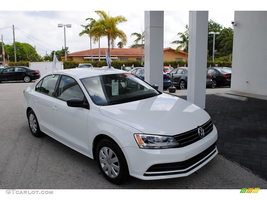 2016 Jetta S - Pure White / Titan Black photo #1