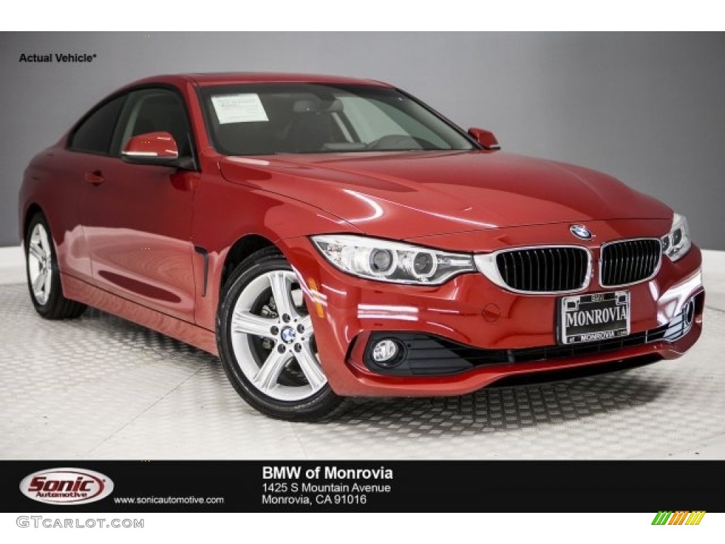 2014 4 Series 428i Coupe - Melbourne Red Metallic / Black photo #1